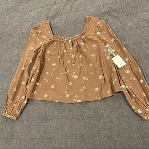 MOVING SALE Long Sleeve Bohemian Blouse - Brand New with Tags